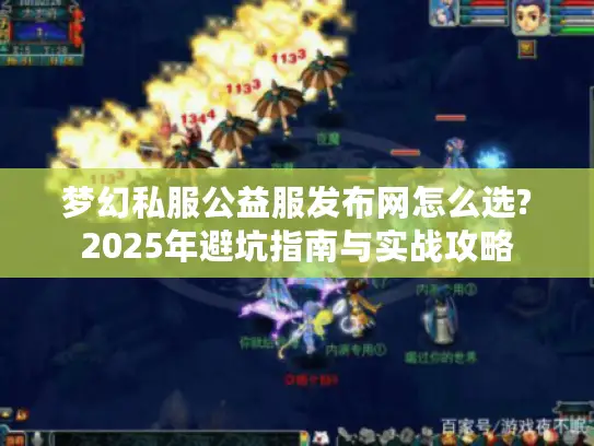梦幻私服公益服发布网怎么选?2025年避坑指南与实战攻略