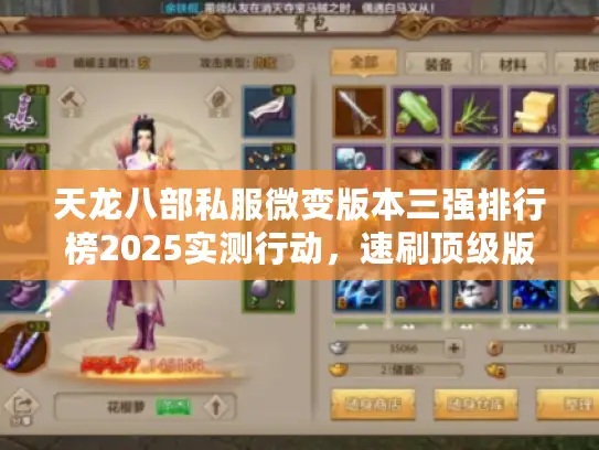 天龙八部私服微变版本三强排行榜2025实测行动，速刷顶级版本告别卡顿！
