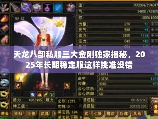 天龙八部私服三大金刚独家揭秘，2025年长期稳定服这样挑准没错