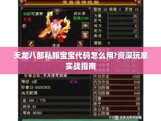 天龙八部私服宝宝代码怎么用?资深玩家实战指南 天龙八部私服宝宝代码怎么用?资深玩家实战指南