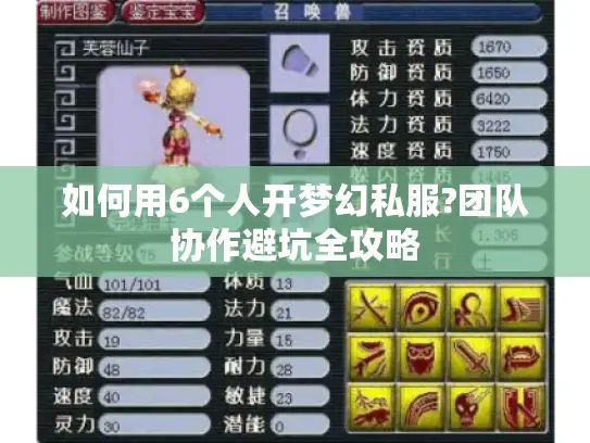 如何用6个人开梦幻私服?团队协作避坑全攻略