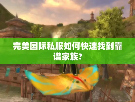 完美国际私服如何快速找到靠谱家族?