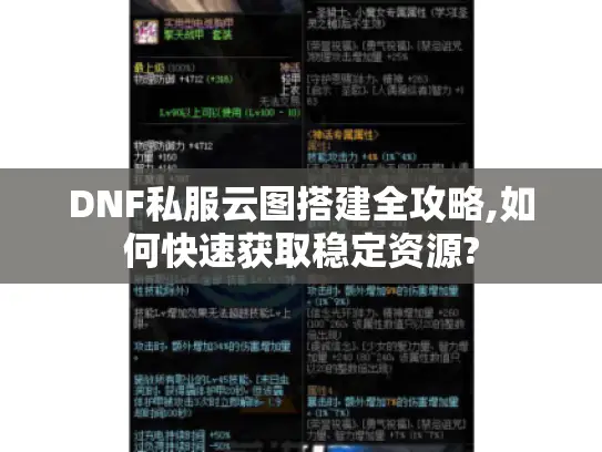 DNF私服云图搭建全攻略,如何快速获取稳定资源?