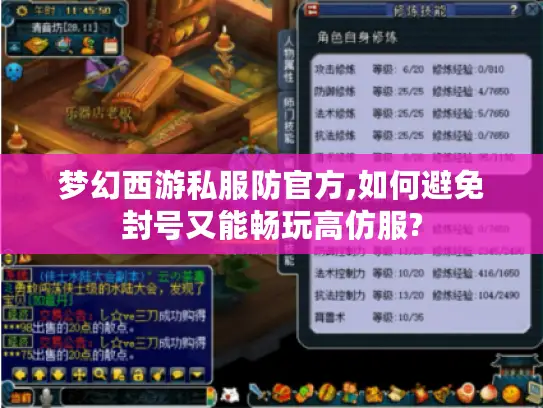梦幻西游私服防官方,如何避免封号又能畅玩高仿服?