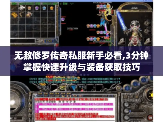 无赦修罗传奇私服新手必看,3分钟掌握快速升级与装备获取技巧