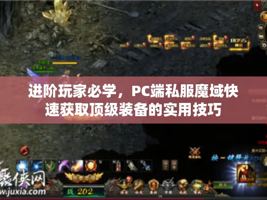 进阶玩家必学，PC端私服魔域快速获取顶级装备的实用技巧