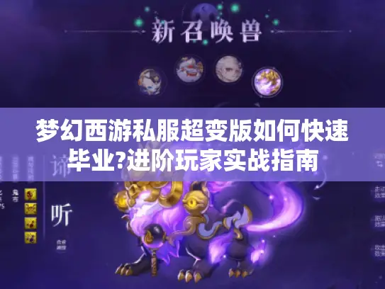 梦幻西游私服超变版如何快速毕业?进阶玩家实战指南