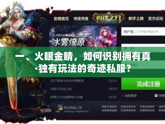 一、火眼金睛，如何识别拥有真·独有玩法的奇迹私服？