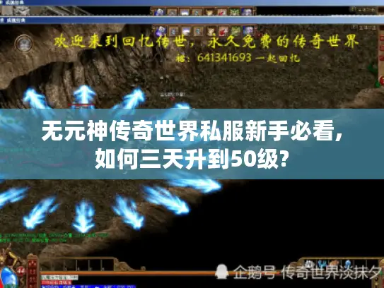无元神传奇世界私服新手必看,如何三天升到50级?