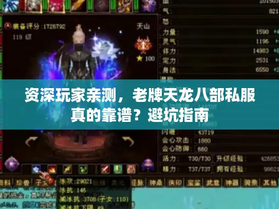 资深玩家亲测,老牌天龙八部私服真的靠谱?避坑指南 资深玩家亲测,老牌天龙八部私服真的靠谱?避坑指南