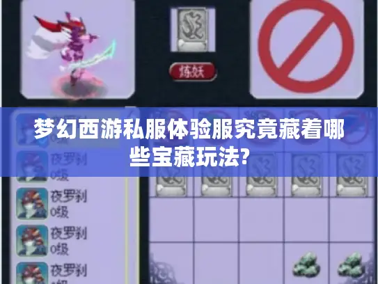 梦幻西游私服体验服究竟藏着哪些宝藏玩法?