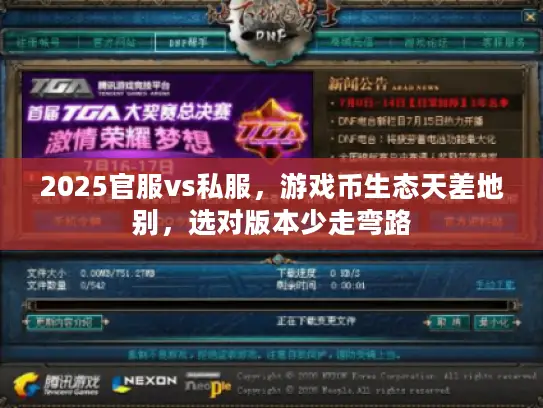 2025官服vs私服，游戏币生态天差地别，选对版本少走弯路