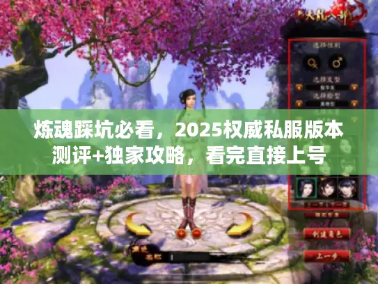 炼魂踩坑必看，2025权威私服版本测评+独家攻略，看完直接上号