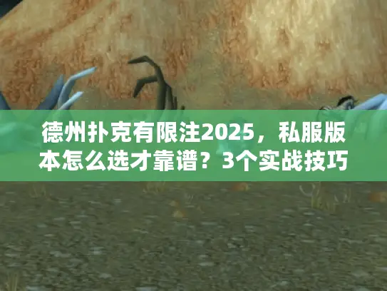 德州扑克有限注2025，私服版本怎么选才靠谱？3个实战技巧让你碾压对手