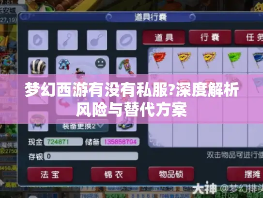 梦幻西游有没有私服?深度解析风险与替代方案