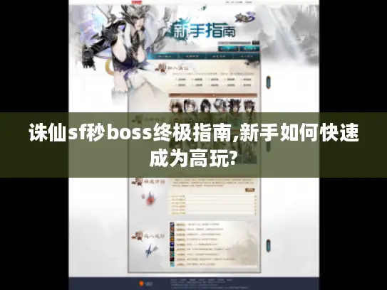 诛仙sf秒boss终极指南,新手如何快速成为高玩?