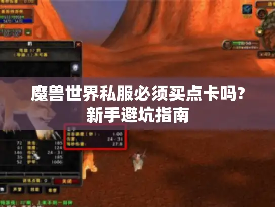 魔兽世界私服必须买点卡吗?新手避坑指南