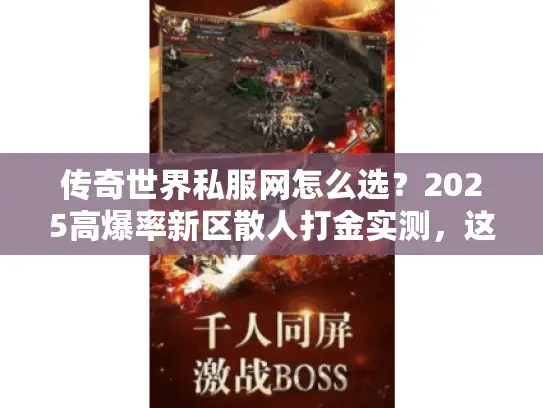 传奇世界私服网怎么选?2025高爆率新区散人打金实测,这3家无套路公益服值得蹲! 传奇世界私服网怎么选?2025高爆率新区散人打金实测,这3家无套路公益服值得蹲!