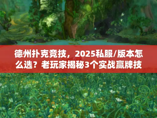 德州扑克竞技,2025私服/版本怎么选?老玩家揭秘3个实战赢牌技巧 德州扑克竞技,2025私服/版本怎么选?老玩家揭秘3个实战赢牌技巧