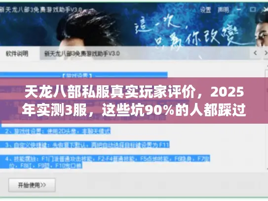 天龙八部私服真实玩家评价，2025年实测3服，这些坑90%的人都踩过