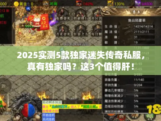 2025实测5款独家迷失传奇私服，真有独家吗？这3个值得肝！