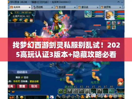 找梦幻西游剑灵私服别乱试！2025高玩认证3版本+隐藏攻略必看