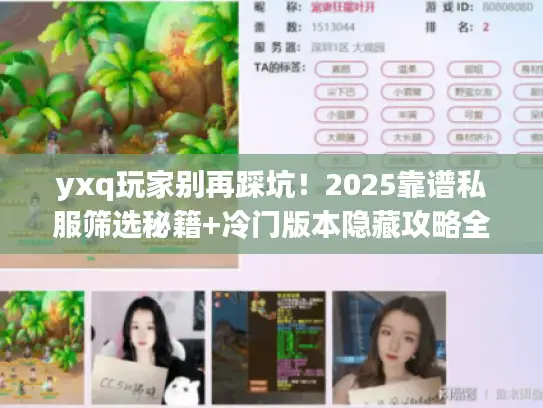 yxq玩家别再踩坑!2025靠谱私服筛选秘籍+冷门版本隐藏攻略全公开 yxq玩家别再踩坑!2025靠谱私服筛选秘籍+冷门版本隐藏攻略全公开