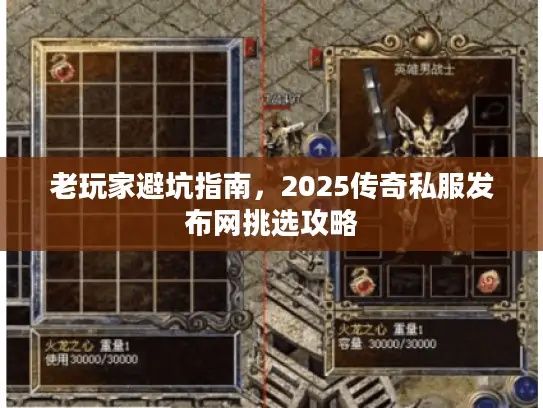 老玩家避坑指南，2025传奇私服发布网挑选攻略