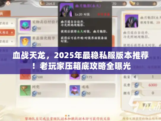 血战天龙，2025年最稳私服版本推荐！老玩家压箱底攻略全曝光