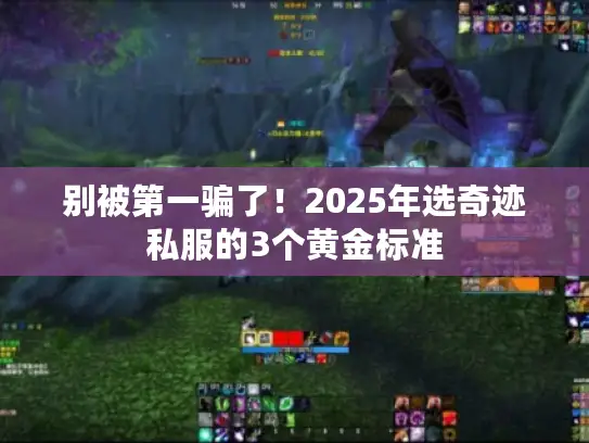 别被第一骗了！2025年选奇迹私服的3个黄金标准