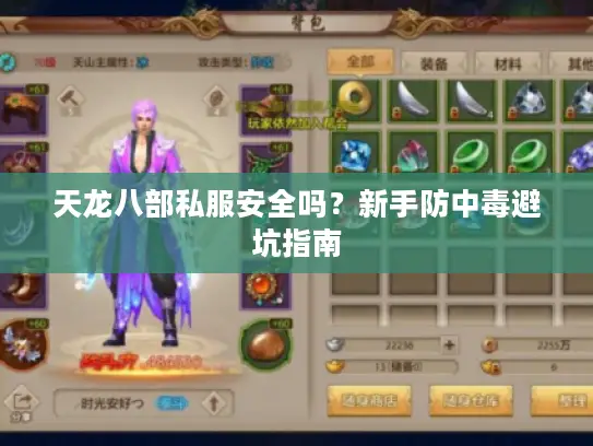 天龙八部私服安全吗?新手防中毒避坑指南 天龙八部私服安全吗?新手防中毒避坑指南
