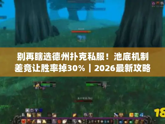 别再瞎选德州扑克私服!池底机制差竟让胜率掉30%|2026最新攻略 别再瞎选德州扑克私服!池底机制差竟让胜率掉30%|2026最新攻略