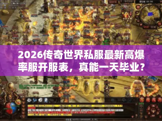 2026传奇世界私服最新高爆率服开服表，真能一天毕业？