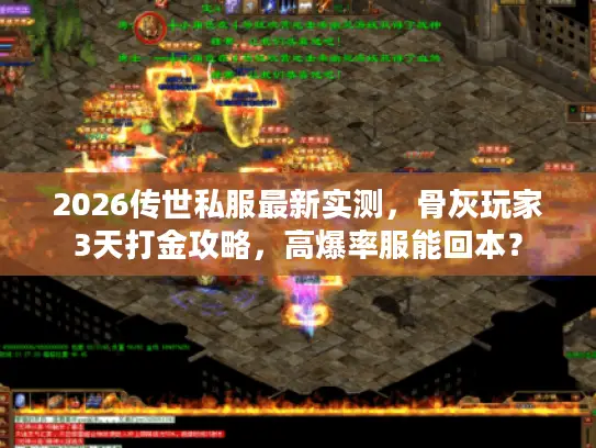 2026传世私服最新实测，骨灰玩家3天打金攻略，高爆率服能回本？