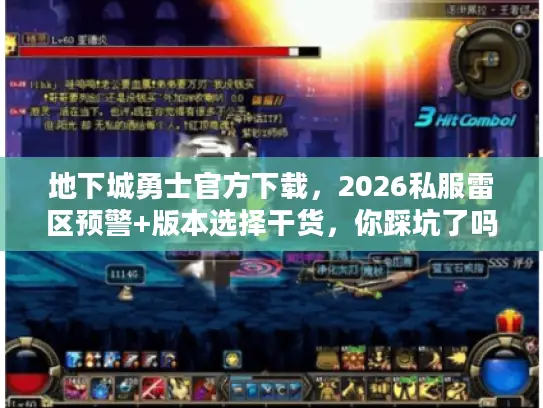 地下城勇士官方下载，2026私服雷区预警+版本选择干货，你踩坑了吗？