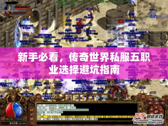 新手必看，传奇世界私服五职业选择避坑指南
