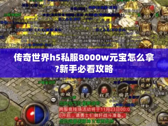 传奇世界h5私服8000w元宝怎么拿?新手必看攻略 传奇世界h5私服8000w元宝怎么拿?新手必看攻略