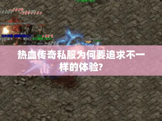 热血传奇私服为何要追求不一样的体验?
