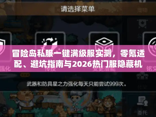 冒险岛私服一键满级服实测，零氪适配、避坑指南与2026热门服隐藏机制解析