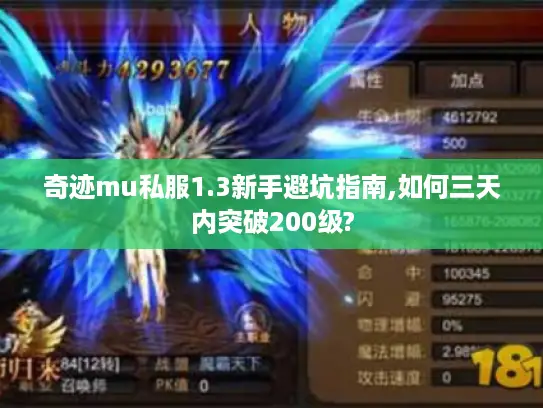 奇迹mu私服1.3新手避坑指南,如何三天内突破200级?
