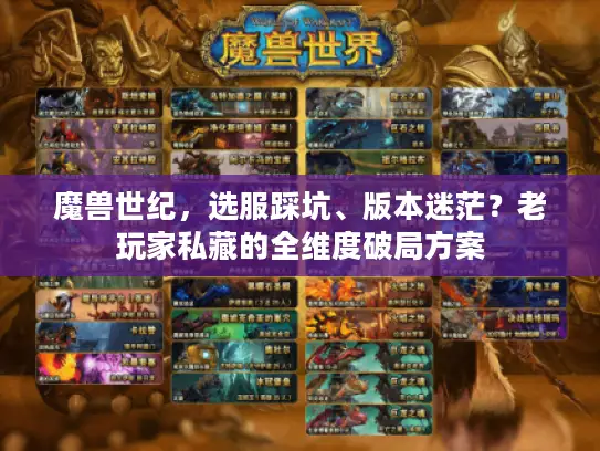 魔兽世纪，选服踩坑、版本迷茫？老玩家私藏的全维度破局方案