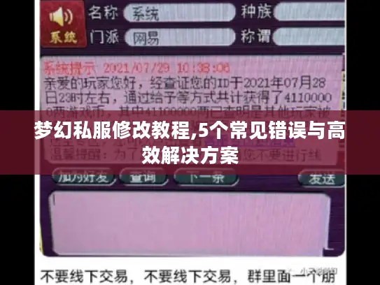梦幻私服修改教程,5个常见错误与高效解决方案