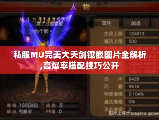 私服MU完美大天剑镶嵌图片全解析,高爆率搭配技巧公开