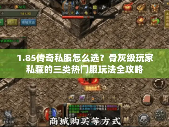 1.85传奇私服怎么选？骨灰级玩家私藏的三类热门服玩法全攻略