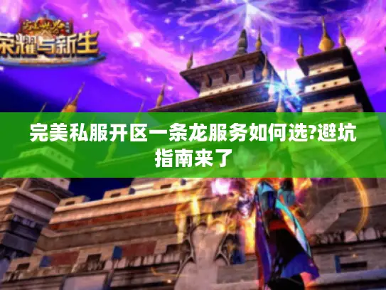 完美私服开区一条龙服务如何选?避坑指南来了