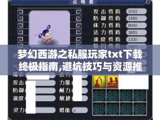 梦幻西游之私服玩家txt下载终极指南,避坑技巧与资源推荐 梦幻西游之私服玩家txt下载终极指南,避坑技巧与资源推荐