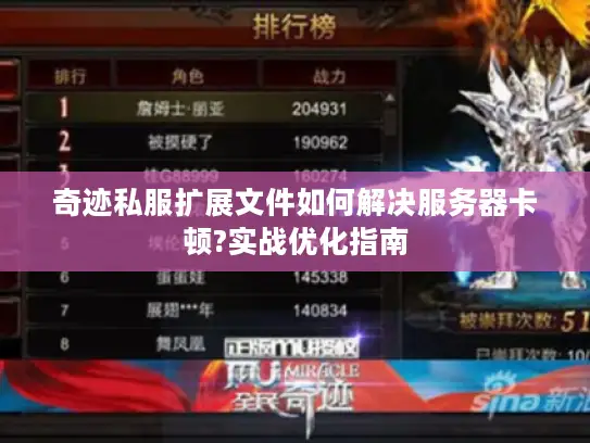 奇迹私服扩展文件如何解决服务器卡顿?实战优化指南