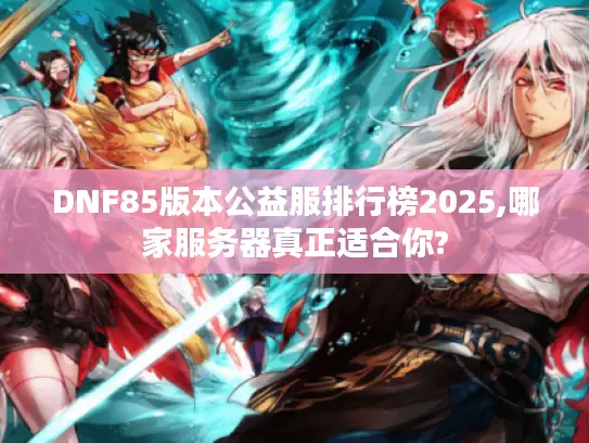 DNF85版本公益服排行榜2025,哪家服务器真正适合你?