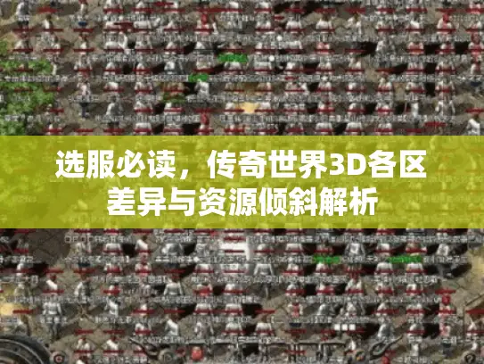 选服必读,传奇世界3D各区差异与资源倾斜解析 选服必读,传奇世界3D各区差异与资源倾斜解析