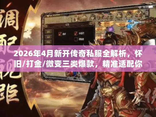 2026年4月新开传奇私服全解析，怀旧/打金/微变三类爆款，精准适配你的需求